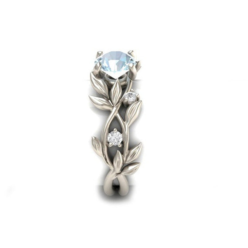 Bague motif feuille