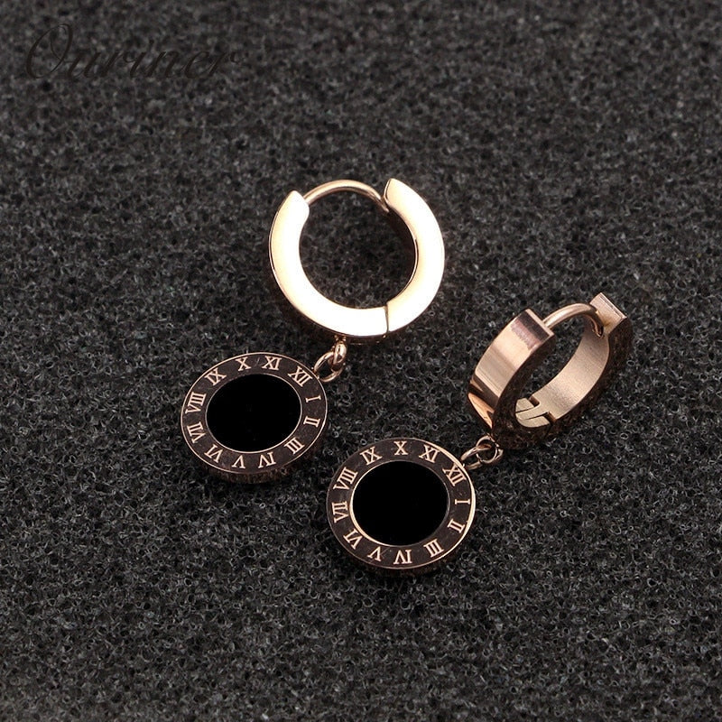 Boucles d'oreilles avec pendentifs ronds