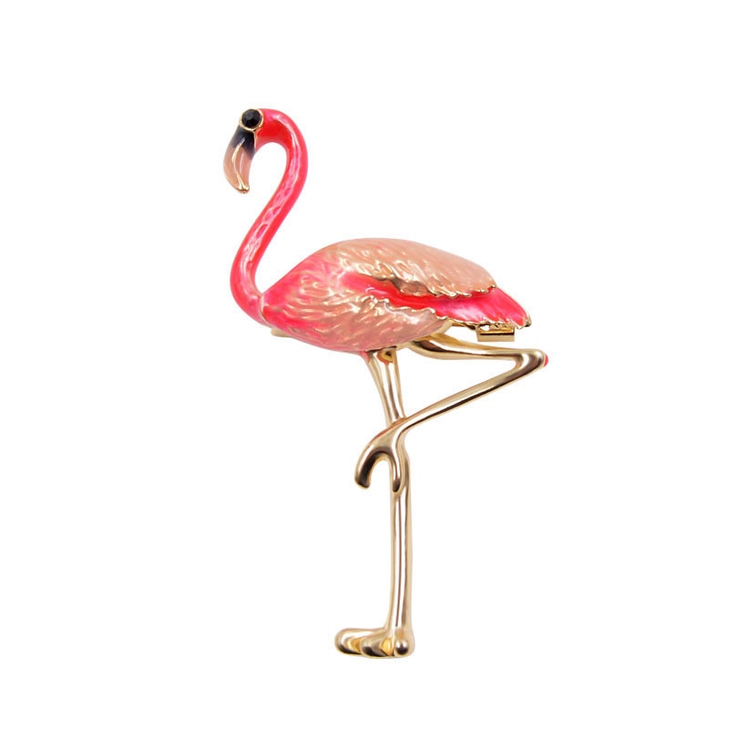 Broche flamant rose