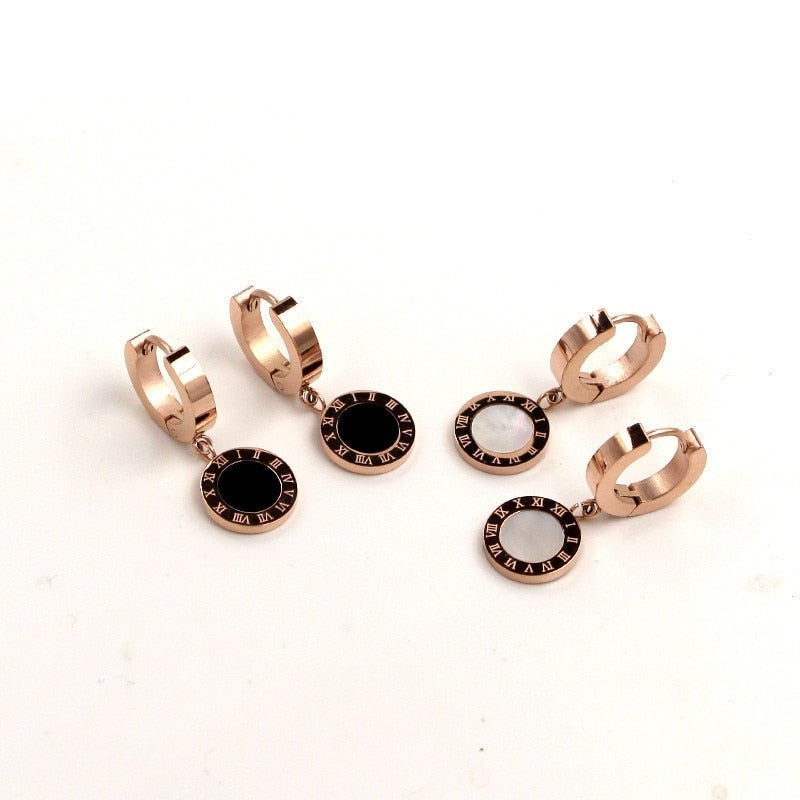 Boucles d'oreilles avec pendentifs ronds