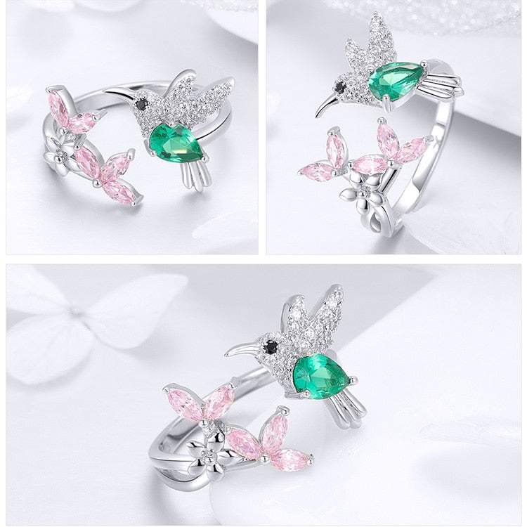 Bague ouverte - Colibri