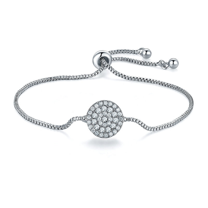 Bracelet avec des zircons colorés