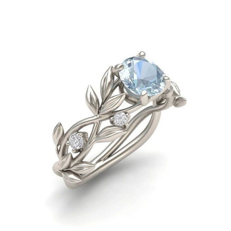 Bague motif feuille