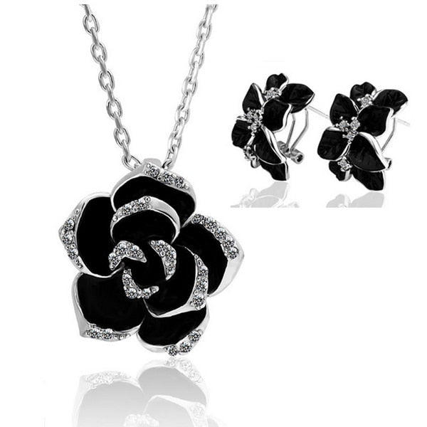 Ensemble avec motif de rose