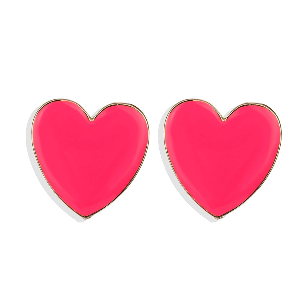 Boucles d'oreilles - cœurs colorés