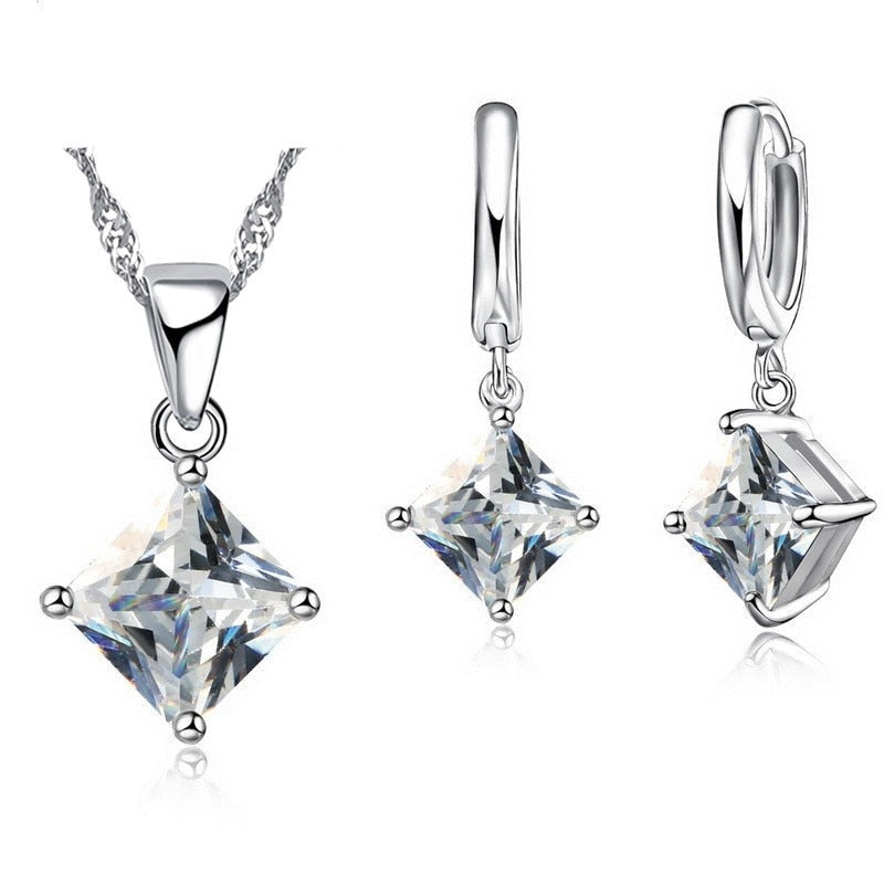 Ensemble de bijoux avec zirconia