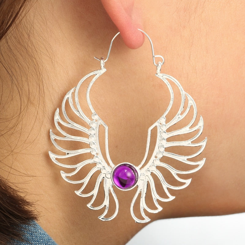 Boucles d'oreilles à motif d'aile