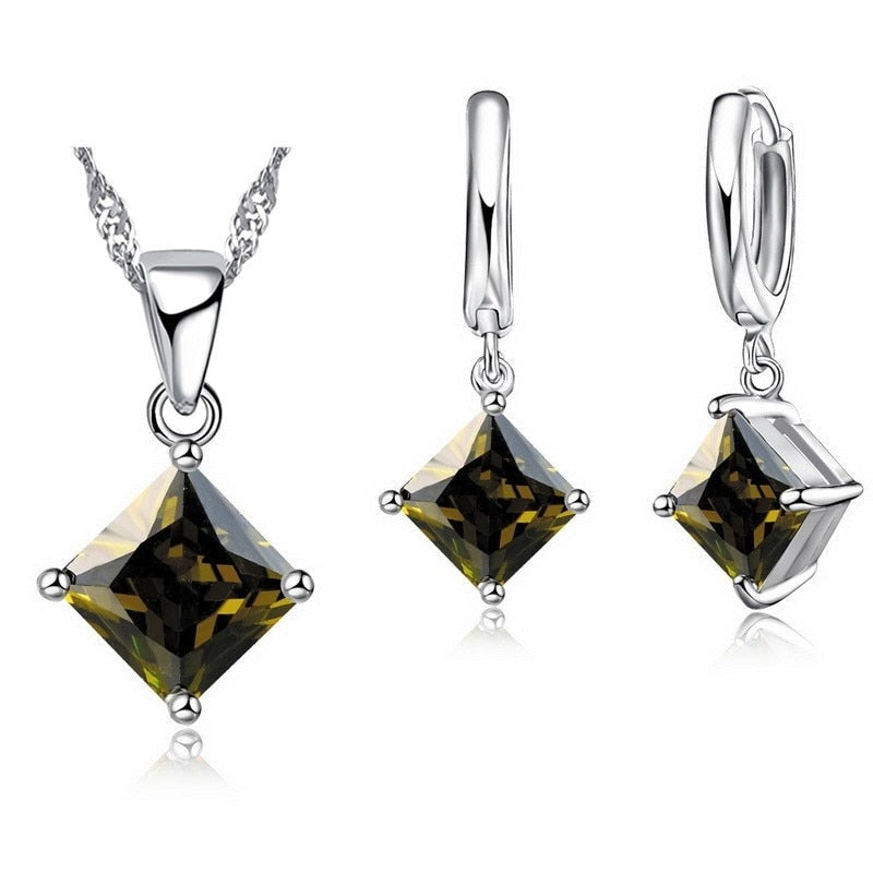 Ensemble de bijoux avec zirconia