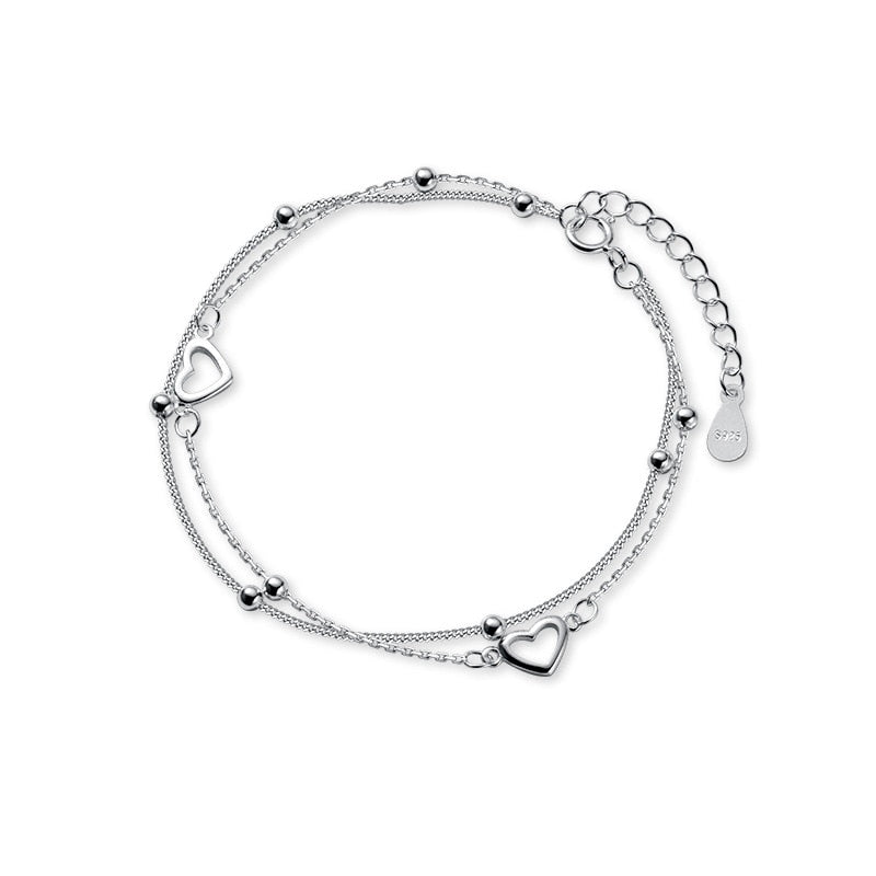 Bracelet double cœur