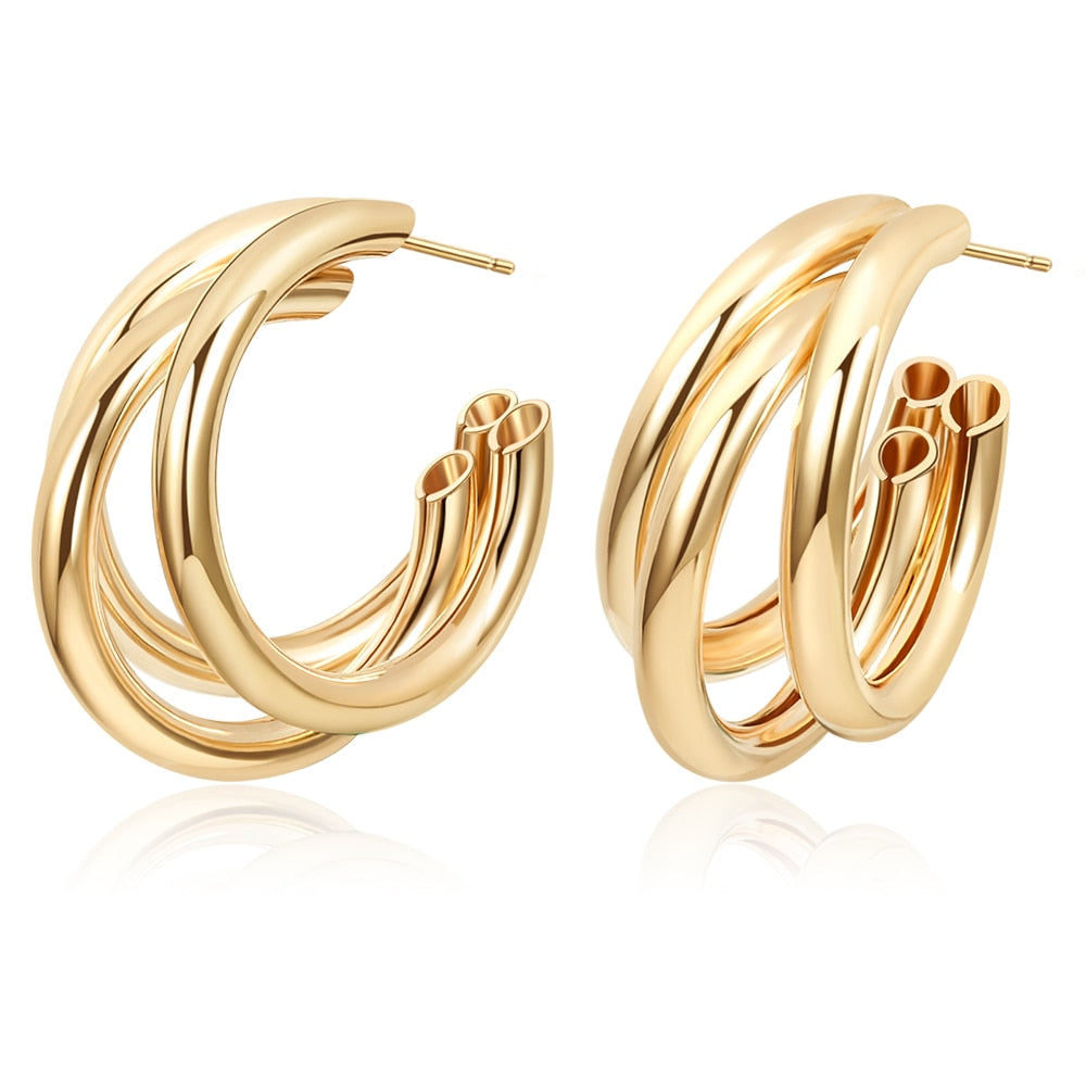 Boucles d'oreilles en cercle
