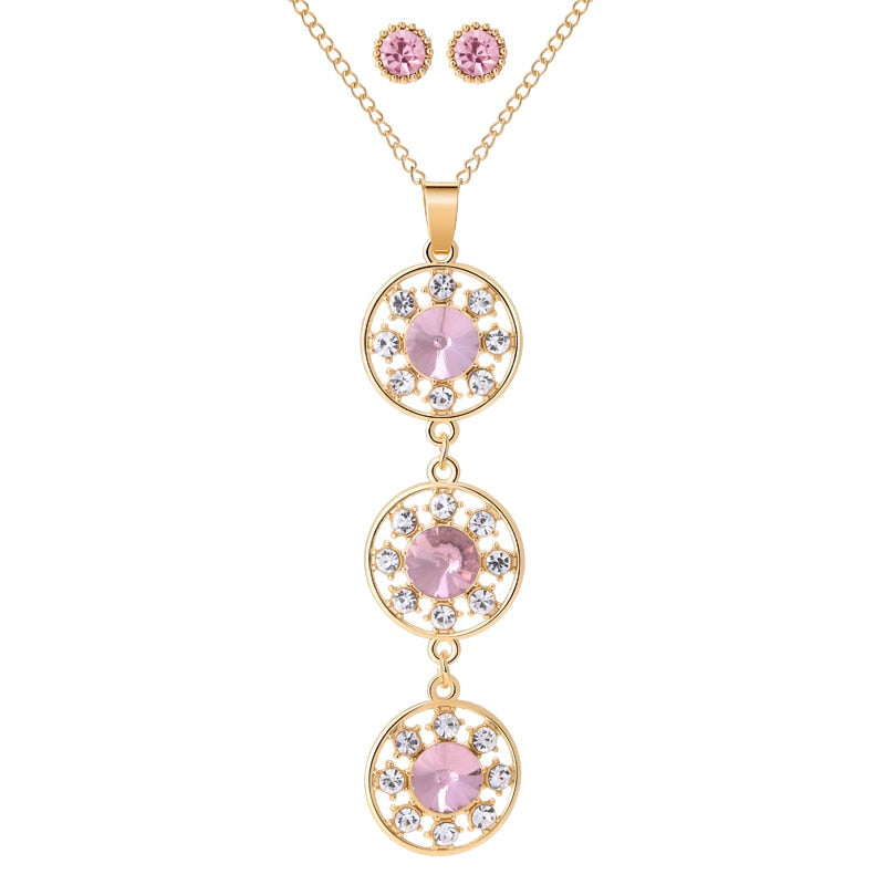 Ensemble de bijoux avec zirconia