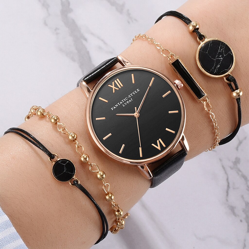 Montre pour dames avec un ensemble de bracelets