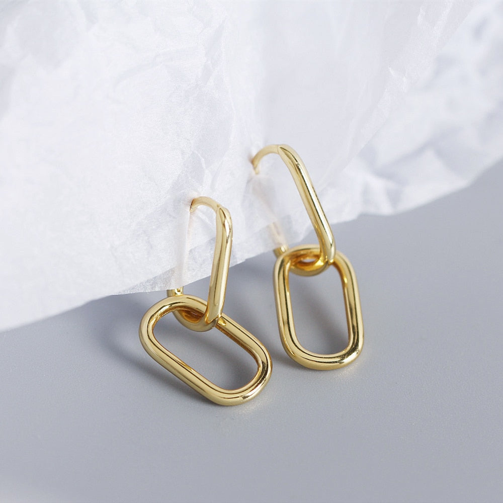 Boucles d'oreilles géométriques en argent