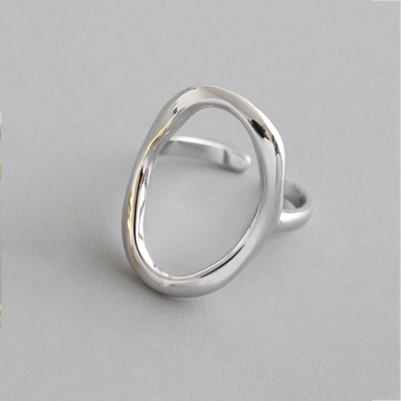 Bague géométrique ronde