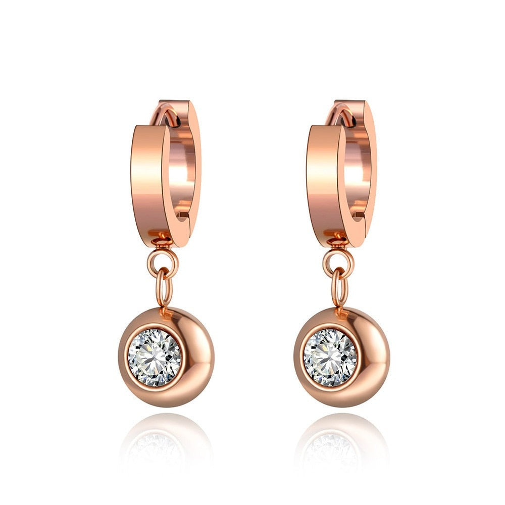 Boucles d'oreilles à boules suspendues