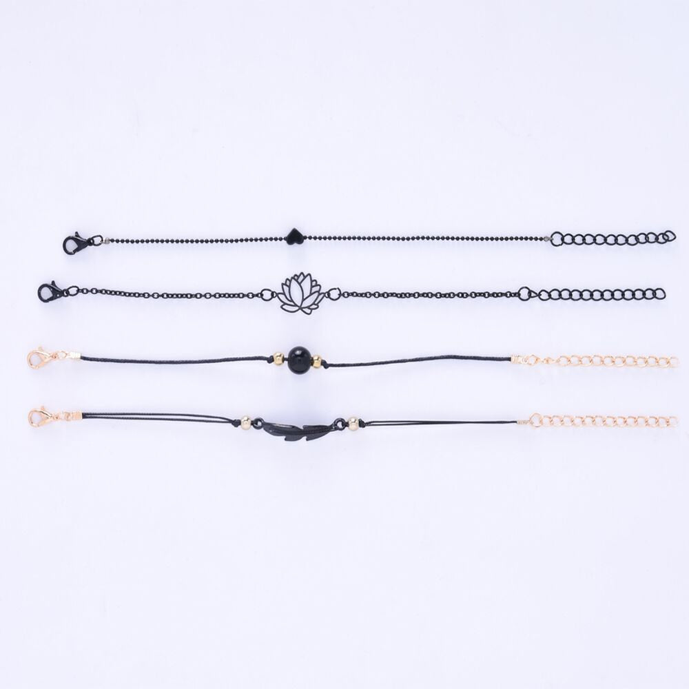 Ensemble de bracelets noirs