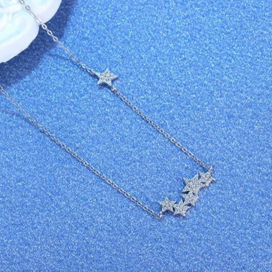 Collier en argent - étoiles