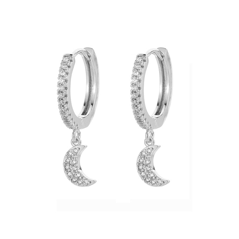 Boucles d'oreilles - lune