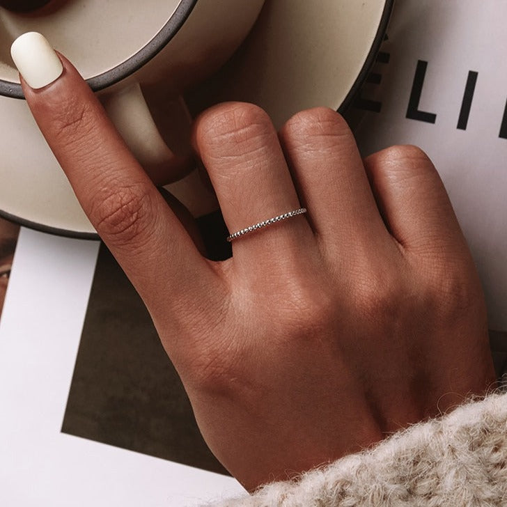 Bague argent minimaliste