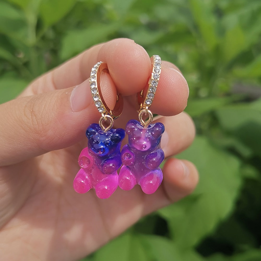 Boucles d'oreilles en forme d'ourson
