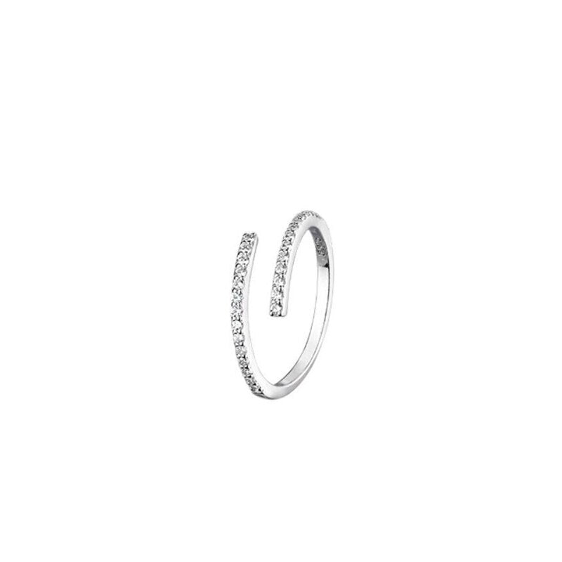 Bague ouverte avec zircone