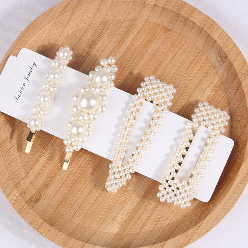 Barrettes à cheveux avec perles