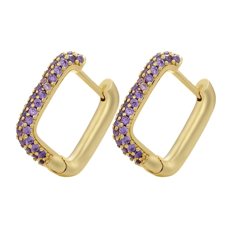 Boucles d'oreilles avec zirconia