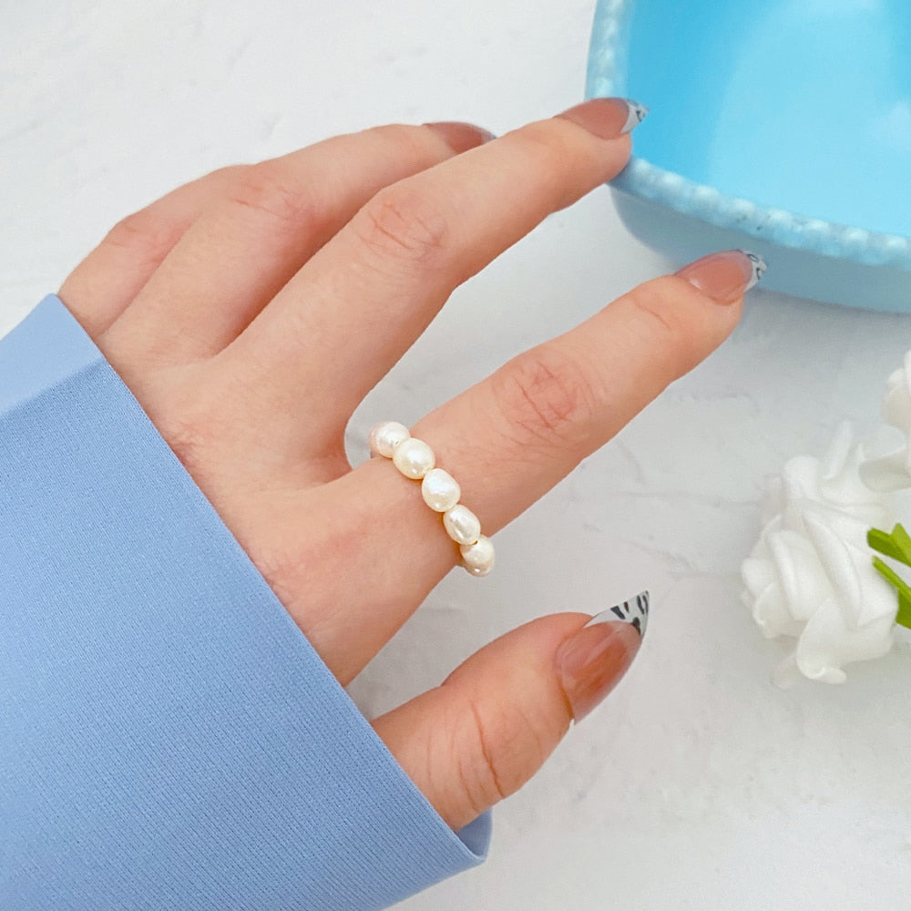 Bague de perle minimaliste