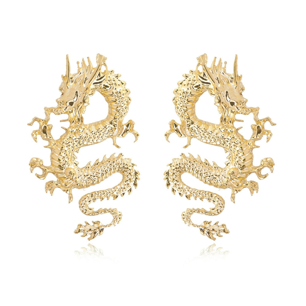 Boucles d'oreilles en forme de dragon