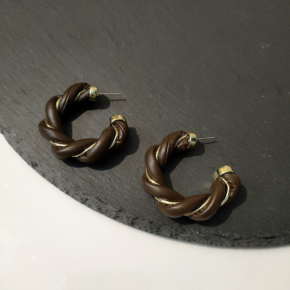 Boucles d'oreilles en cuir