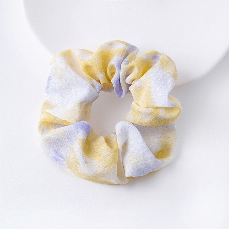 Deux-coloris élastique à cheveux scrunchie