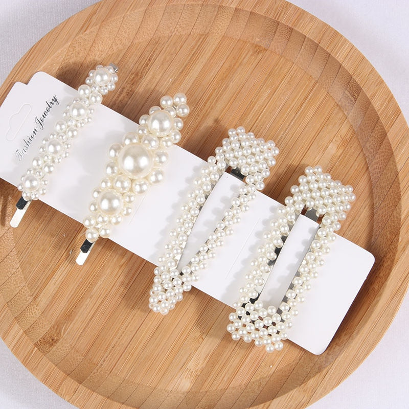 Barrettes à cheveux avec perles
