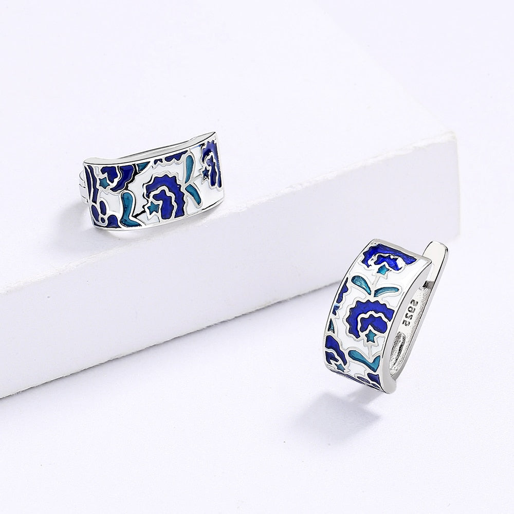 Boucles d'oreilles peintes à la main