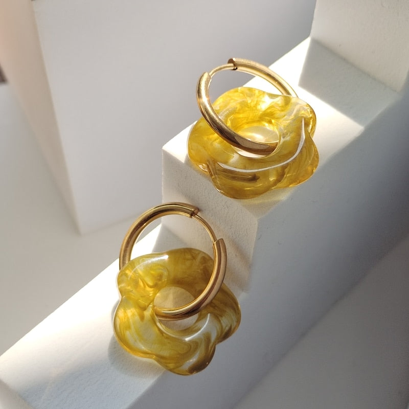 Boucles d'oreilles en acrylique