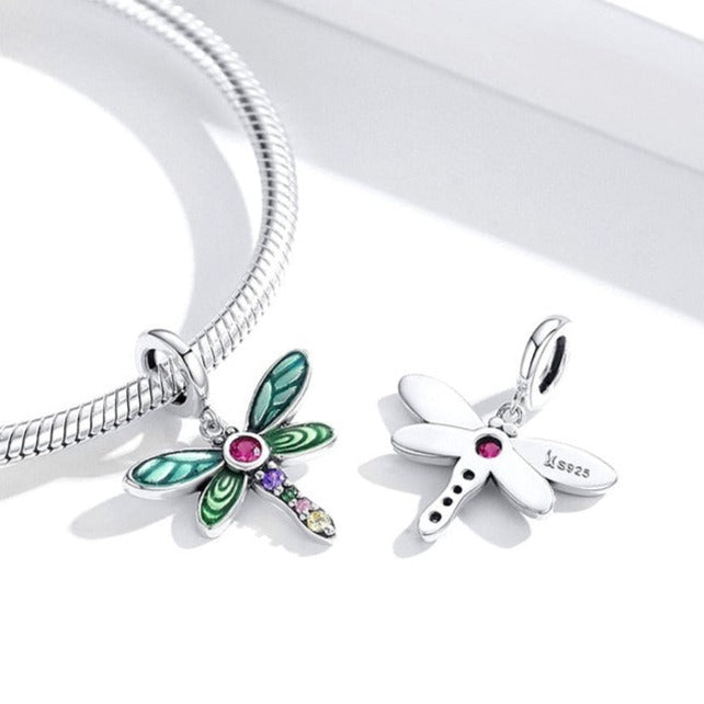 Pendentif modulaire - Libellule colorée