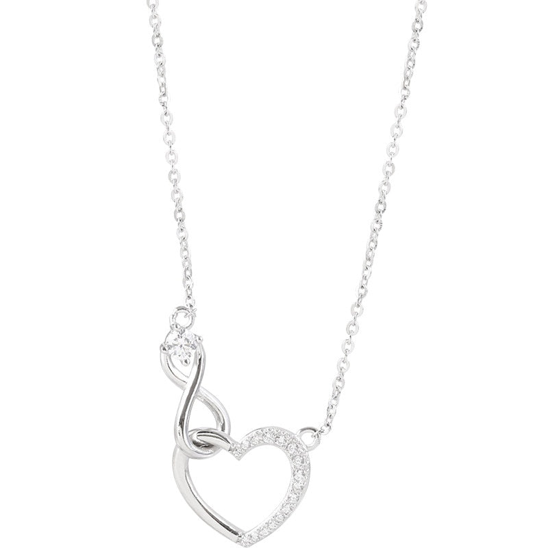 Collier avec zircons - cœur