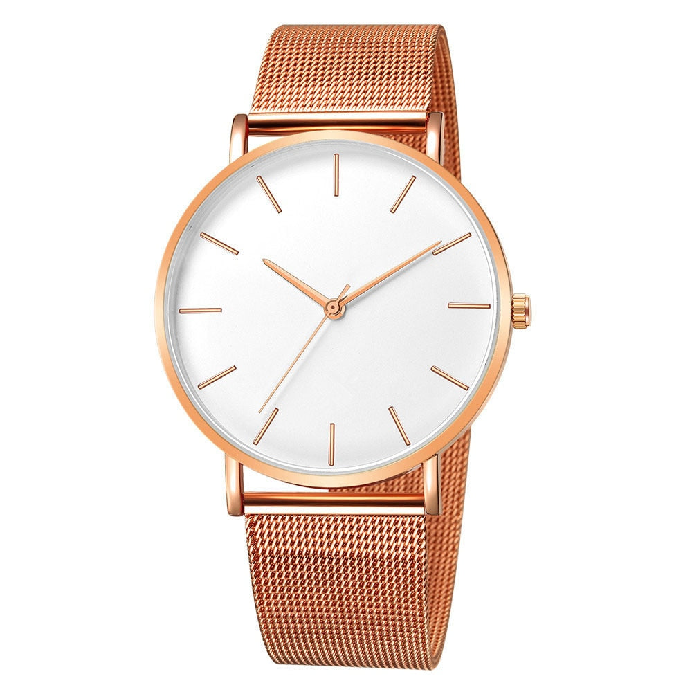 Montre minimaliste pour dames sur un bracelet