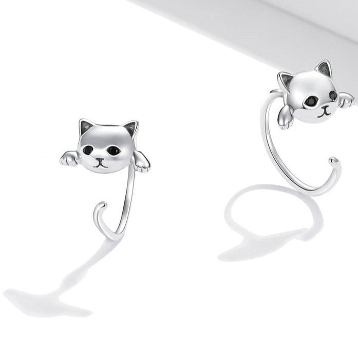 Boucles d'oreilles pendantes - chats