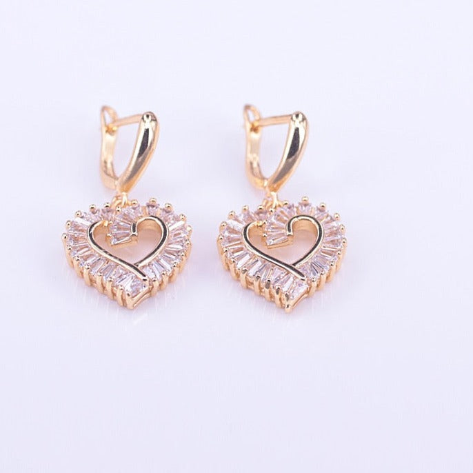 Ensemble de bijoux en forme de cœur