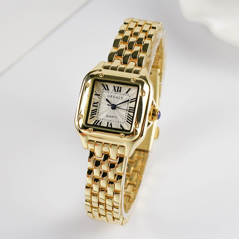 Montre carrée classique pour femmes vintage