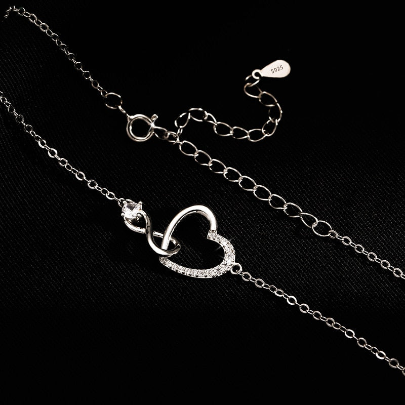 Collier avec zircons - cœur