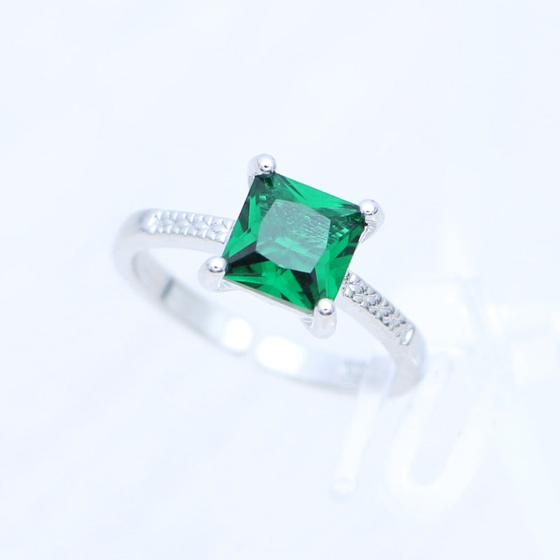 Ensemble de bijoux en argent avec zirconia