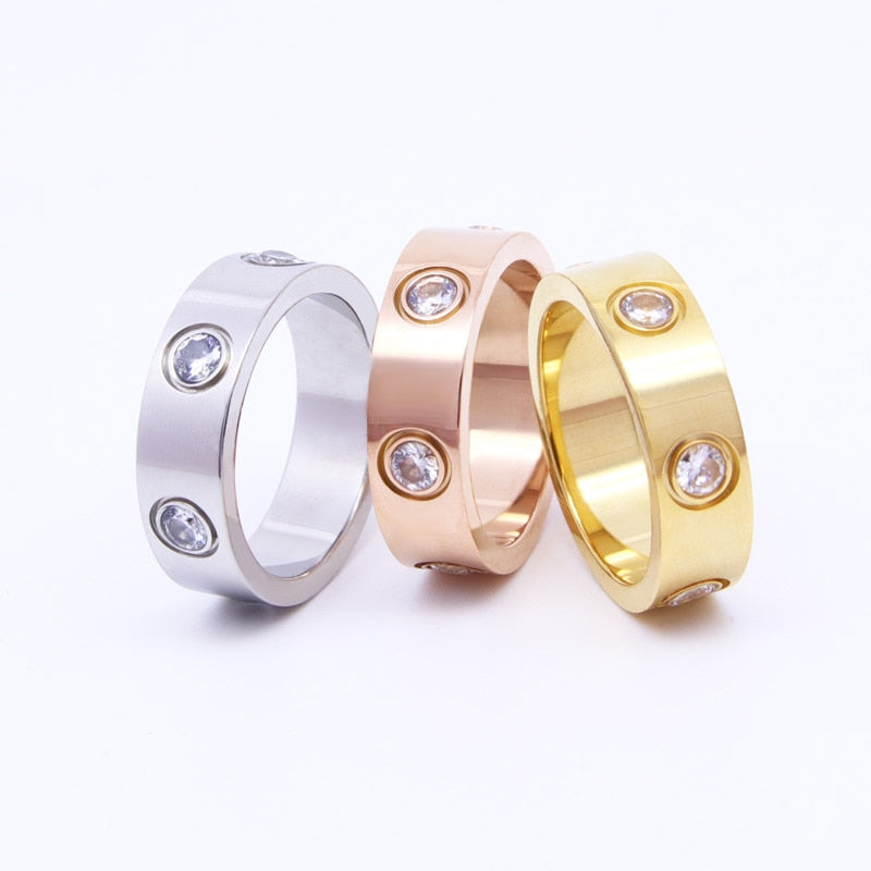 Bague avec zircons