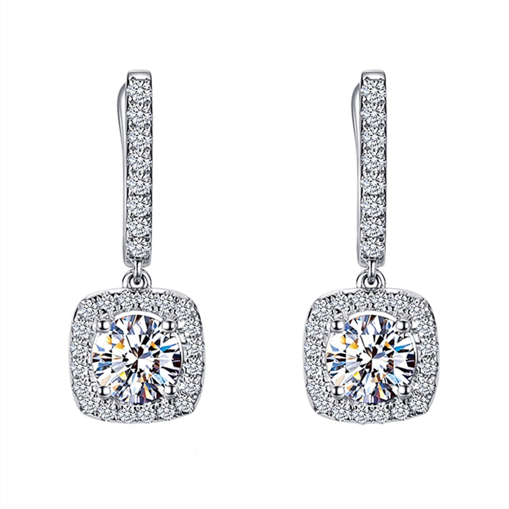 Boucles d'oreilles avec zirconia