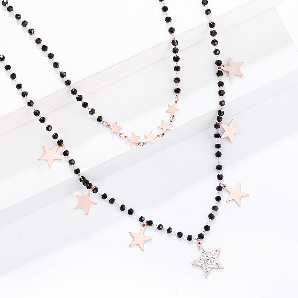 Collier double avec des étoiles