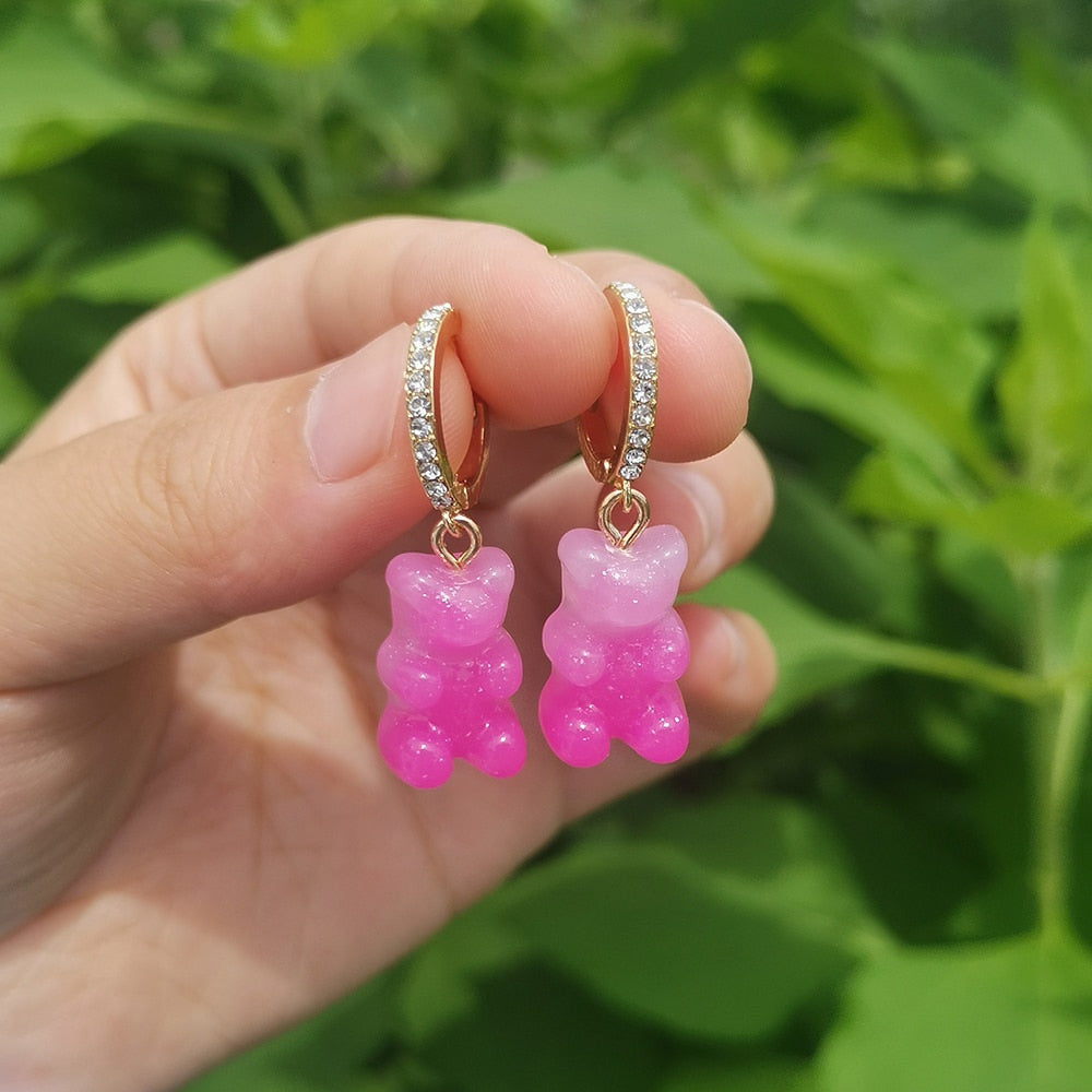 Boucles d'oreilles en forme d'ourson