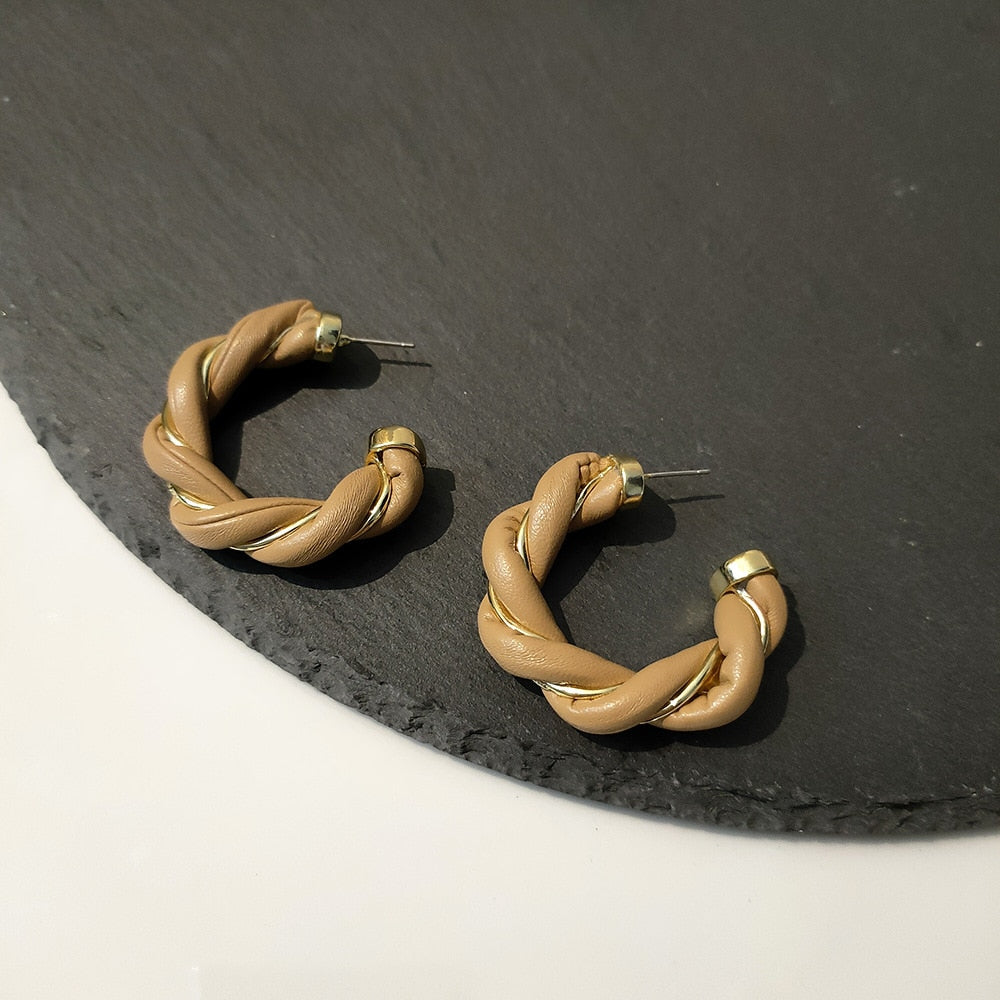 Boucles d'oreilles en cuir