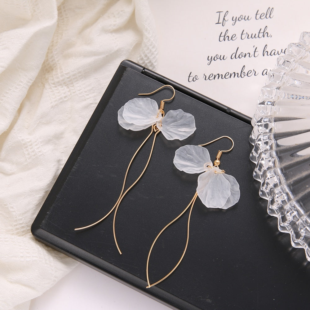 Boucles d'oreilles en acrylique - flocons