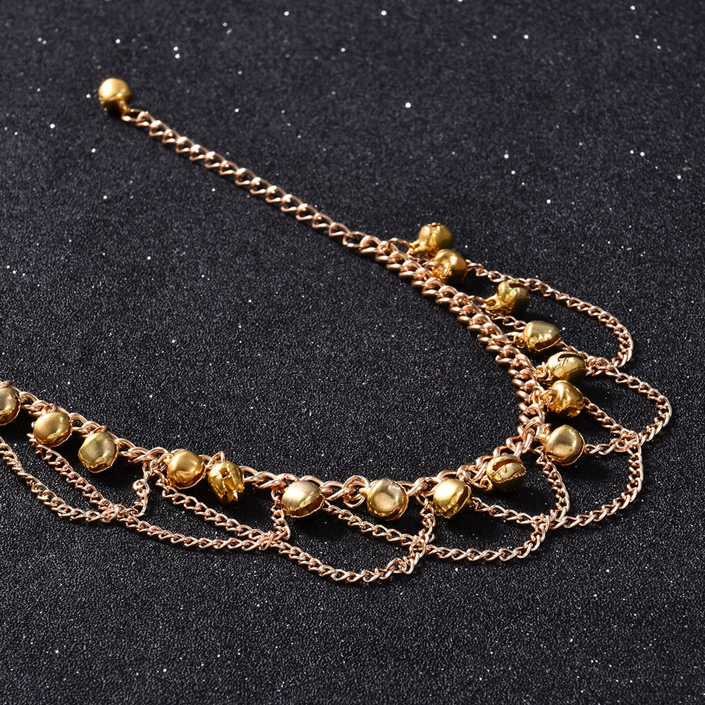 Bracelet de cheville boho avec des cloches