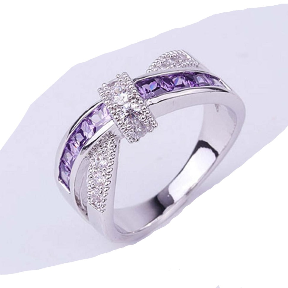 Bague en argent avec zircon cubique